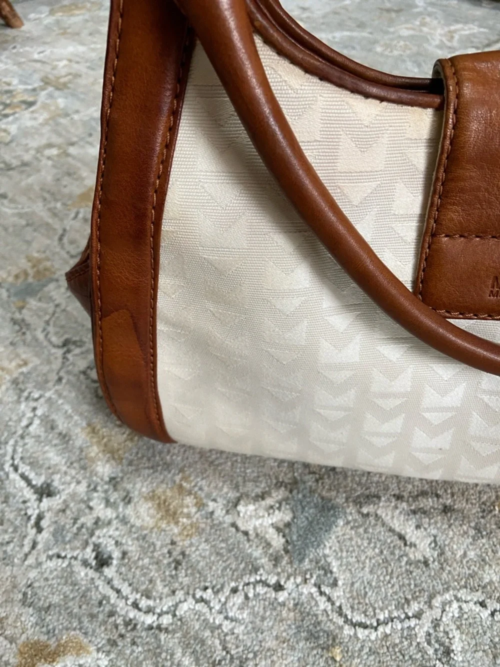 Michael Kors Vintage Lattington Hobo with Monogrammed Jacquard and Leather Trim - Picture 6 of 14